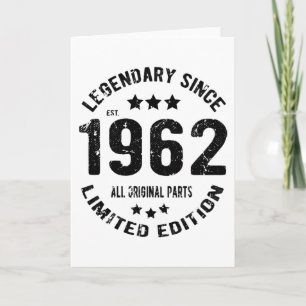 1962 Vintage Birthday Kaart
