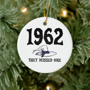 1962 Ze misten één heks Halloween Keramisch Ornament