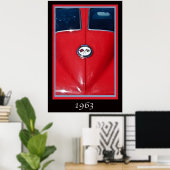 1963 Corvette Sting Ray Split Window Poster (Thuiskantoor)