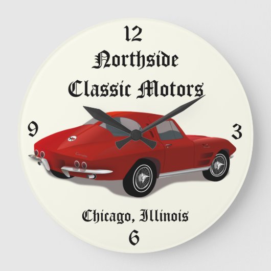 1963 Corvette Stingray Split Window Clock Grote Klok (Voorkant)