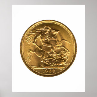 1963 Gold Sovereign Poster