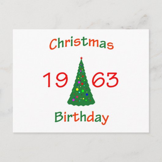 1963 Kerstdag Feestdagenkaart (Voorkant)