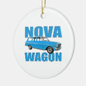 1963 longroof chevy II nova wagon Keramisch Ornament (Links)
