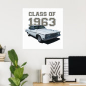 1963 Plymouth Coupe "Class of 1963". Poster (Thuiskantoor)