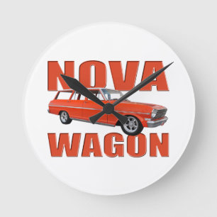 1963 Red chevy II nova wagon longroof Ronde Klok