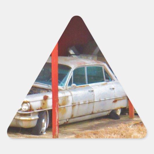 1963 Silver Sadan deville Driehoek Sticker (Voorkant)