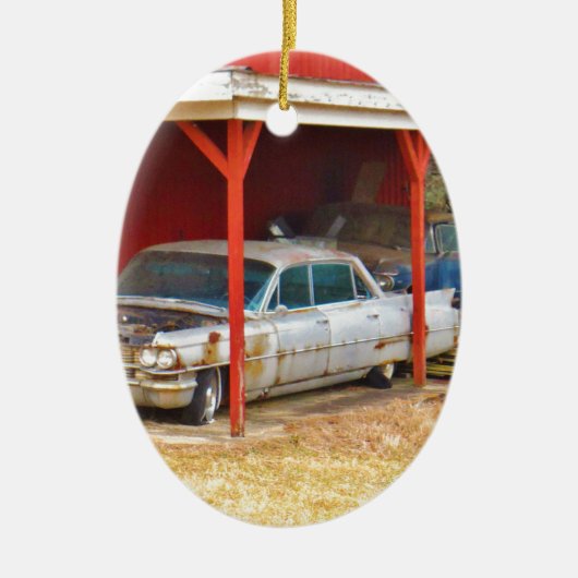 1963 Silver Sadan deville Keramisch Ornament (Voorkant)