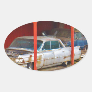1963 Silver Sadan deville Ovale Sticker
