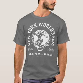196465 New York Worlds Fair Unisphere met jaren W T-shirt
