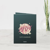  1964 60e verjaardag retro zwart Invitation (Achterkant)