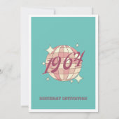  1964 60e verjaardagsfeestkaart Uitnodiging (Achterkant)