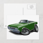 1964-65 Cutlass Green Convertible Briefkaart (Voorkant / Achterkant)