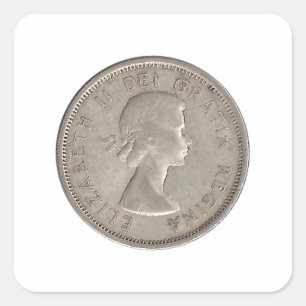 1964 Canadees kwartaal Vierkante Sticker