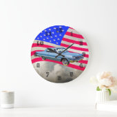 1964 Chevrolet Impala auto en Amerikaanse vlag Grote Klok (Huis)