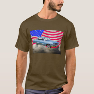 1964 Chevrolet Impala auto en Amerikaanse vlag T-shirt