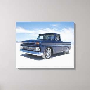 1964 chevy c10 " hot rod " , bestelwagen voor stra canvas afdruk