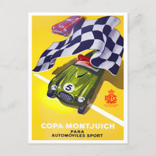 1964 Copa Montjuich Barcelona racing Briefkaart