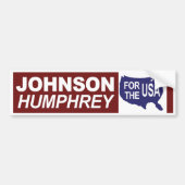 1964 Johnson Humphrey For the USA Bumpersticker (Voorkant)