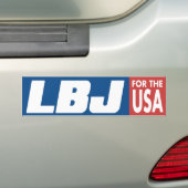 1964 LBJ Lyndon Johnson  Bumpersticker (Op auto)