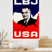 1964 LBJ voor de Verenigde Staten Poster (Keuken)