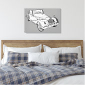 1964 Morgan Plus 4 Sportauto Illustratie Canvas Afdruk (Insitu (Slaapkamer))
