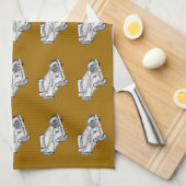 1964 Morgan Plus 4 Sportauto Illustratie Theedoek (Quarter Fold)