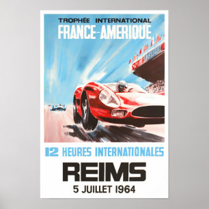 1964 Reims 12u Grand Prix-races Poster