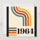 1964 Retro Stripe Vintage Poster Kaart (Voorkant)