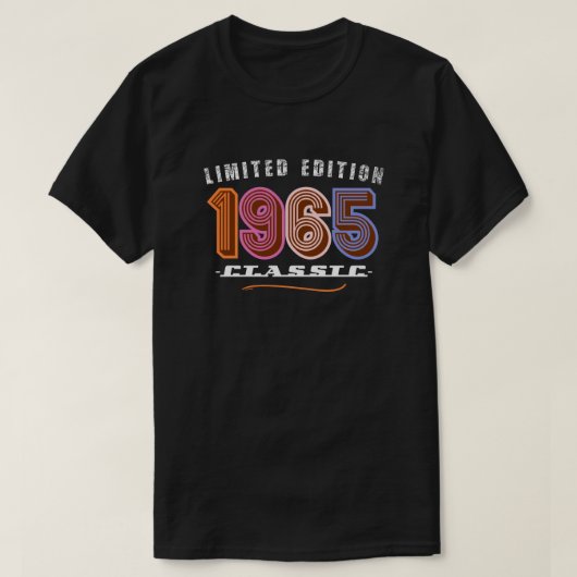 1965 60ste verjaardag t-shirt (Design voorkant)