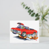 1965-66 Impala Red Convertible Briefkaart (Staand voorkant)