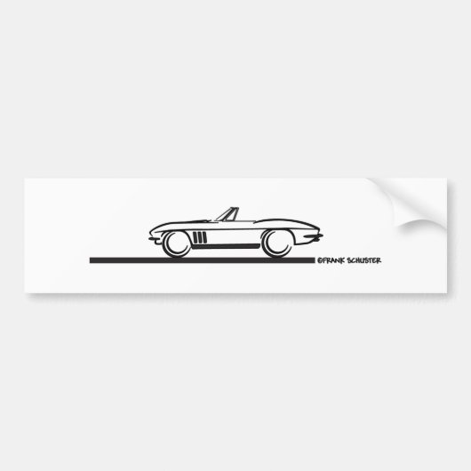 1965 Corvette Convertible Bumpersticker (Voorkant)