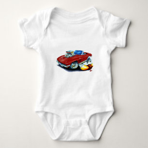 1965 Corvette maroon Convertible Romper