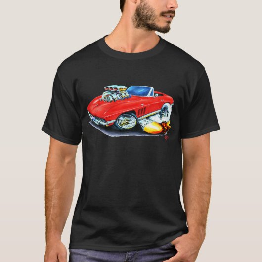 1965 Corvette Red Convertible T-shirt (Voorkant)