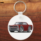 1965 GTO Maroon Car Sleutelhanger (Voorkant)