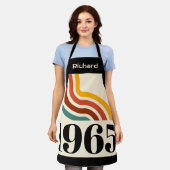 1965 Retro Stripe  60e verjaardag Schort (Gedragen)