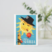 1965 Sevilla Spanje april Fair Poster Briefkaart (Staand voorkant)