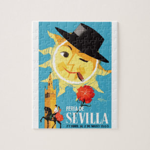 1965 Sevilla Spanje april Fair Poster Legpuzzel