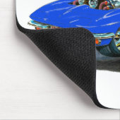 1966-67 Corvette Blue Car Muismat (Hoek)