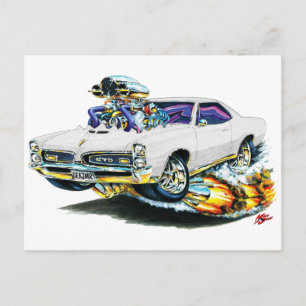 1966-67 GTO witte auto Briefkaart