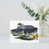 1966-67 GTO zwarte auto Briefkaart (Staand voorkant)