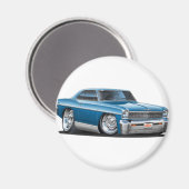 1966-67 Nova Blauwgroen auto Magneet (Voorkant / Achterkant)