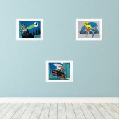 1966 Batman en Robin Cartoon Muurkunst Sets (Houten vloer)