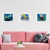 1966 Batman en Robin-tekenfilm Muurkunst Sets (Woonkamer)