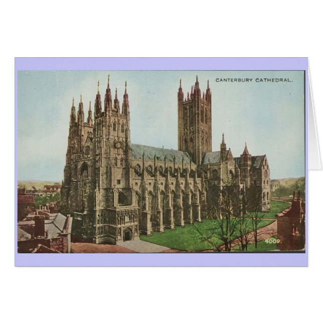 1966  Briefkaart Canterbury Cathedraal (Voorkant Horizontaal)