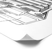 1966  camera patenttekenafdrukken poster (Hoek)