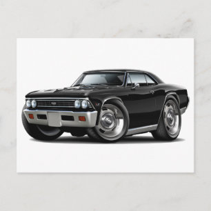 1966 Chevelle Black Car Briefkaart