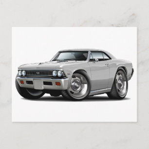 1966 Chevelle White Car Briefkaart