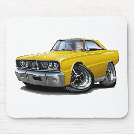 1966 Coronet Yellow Car Muismat (Voorkant)