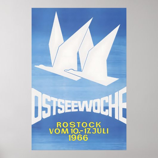 1966 Eastern Germany Poster Baltic Sea Week (Devant)