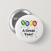 1966 Een grote jaardag Ronde Button 5,7 Cm (Voorkant /achterkant)